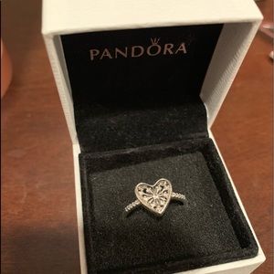 Pandora heart snowflake ring